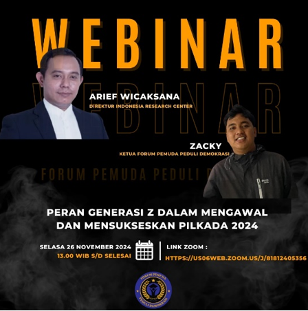 Webinar Forum Pemuda Peduli Demokrasi Webinar Forum Pemuda Peduli Demokrasi